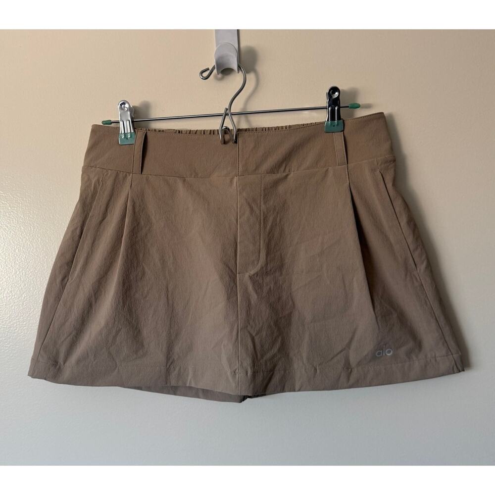 Alo Women's Fan Club Mini Skirt in Gravel Size Medium - Picture 3 of 8